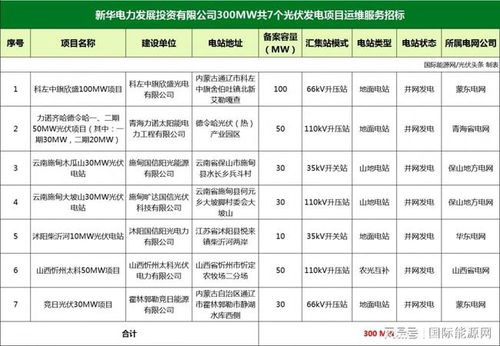 鑫泰绿能、易事特与阳光智维拟中标新华电力300MW光伏运维及大数据服务项目